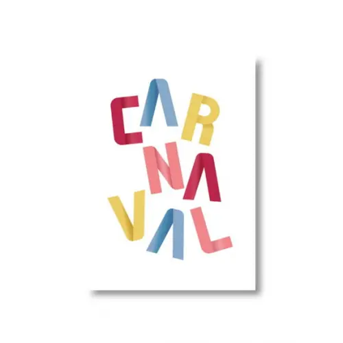 Arte Digital Quadro - Carnaval - Colorido