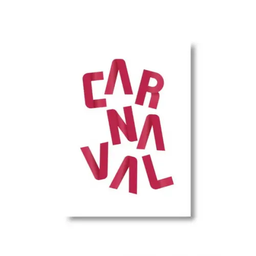Arte Digital Quadro - Carnaval - Magenta