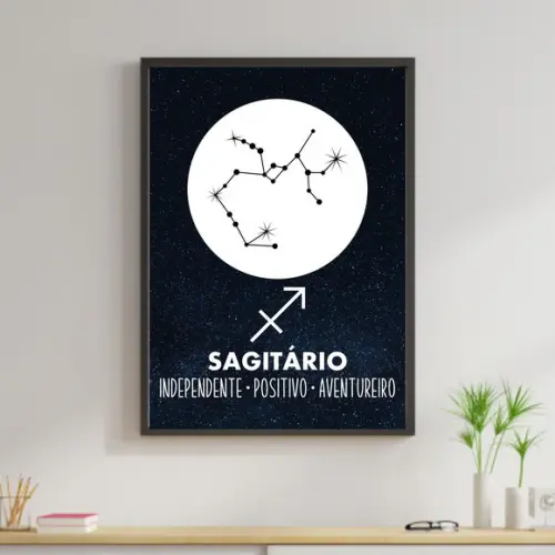 Arte Digital Quadro - Coleção Signos - Sagitário
