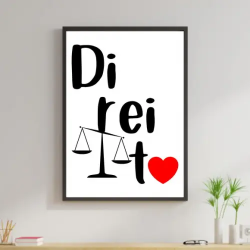 Arte Digital Quadro - Direito