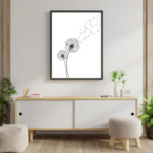 Arte Digital Quadro - Dente de Leão