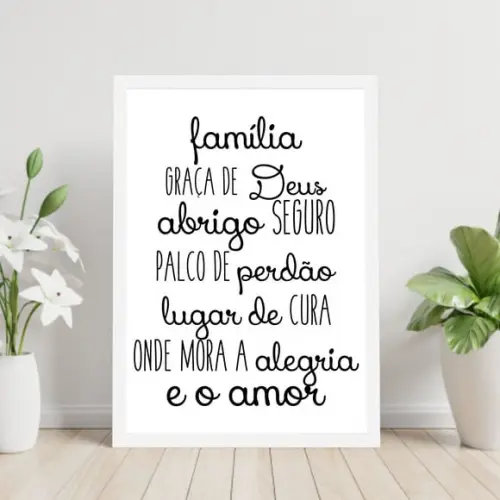 Arte Digital Quadro - Família Graça de Deus