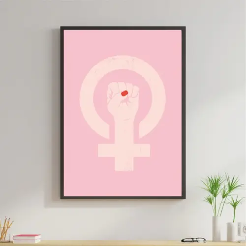 Arte Digital Quadro - Feminismo