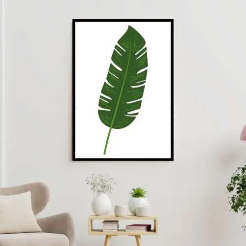 Arte Digital Quadro - Folha Verde
