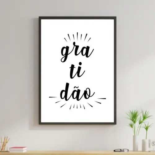 Arte Digital Quadro - Gratidão