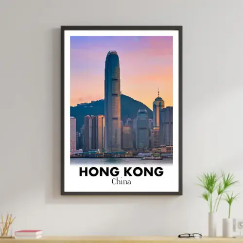 Arte Digital Quadro - Hong Kong