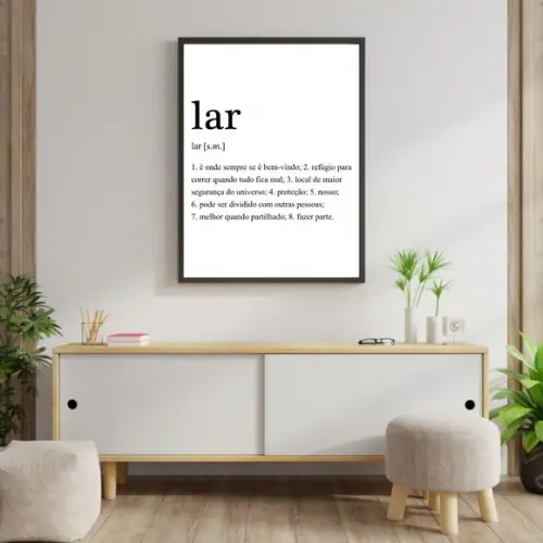 Arte Digital Quadro - Lar Significado