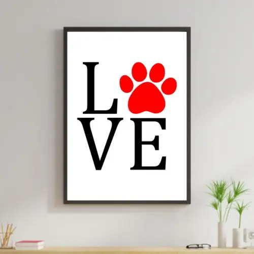 Arte Digital Quadro - Love Patinha