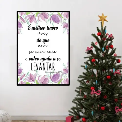 Arte Digital Quadro - Melhor haver dois - Eclesiastes