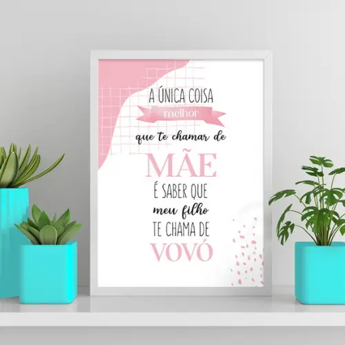 Arte Digital Quadro - Meu Filho Te Chamar de Vovó