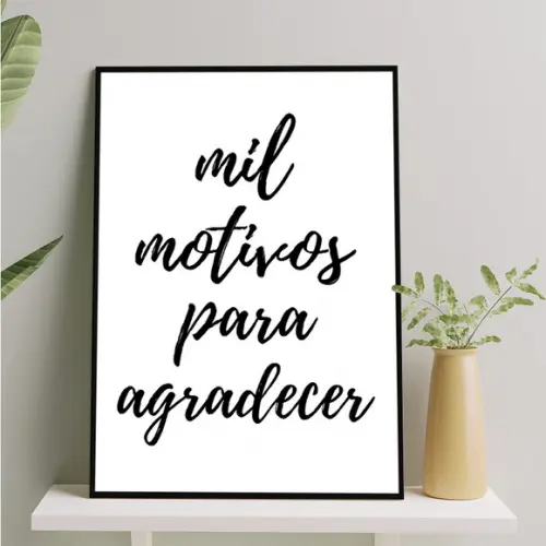 Arte Digital Quadro - Mil Motivos para Agradecer