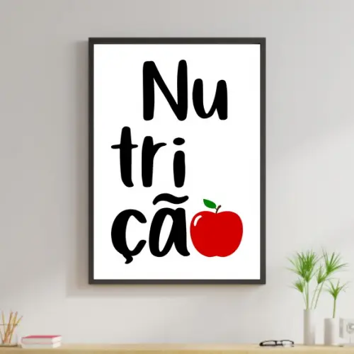 Arte Digital Quadro - Nutrição