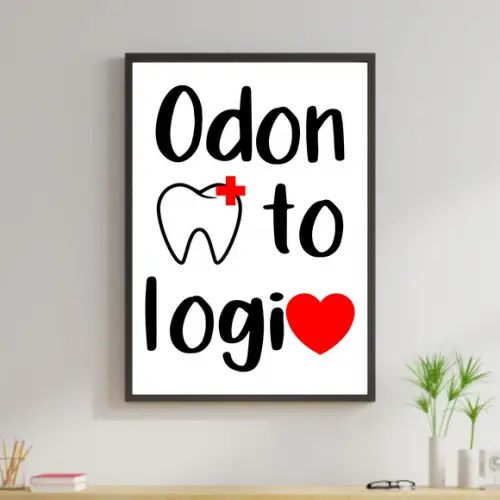Arte Digital Quadro - Odontologia