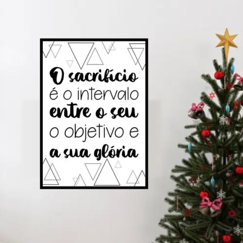 Arte Digital Quadro - O sacrifício é o Intervalo