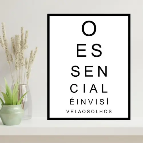 Arte Digital Quadro - o Essencial É Invisível aos Olhos