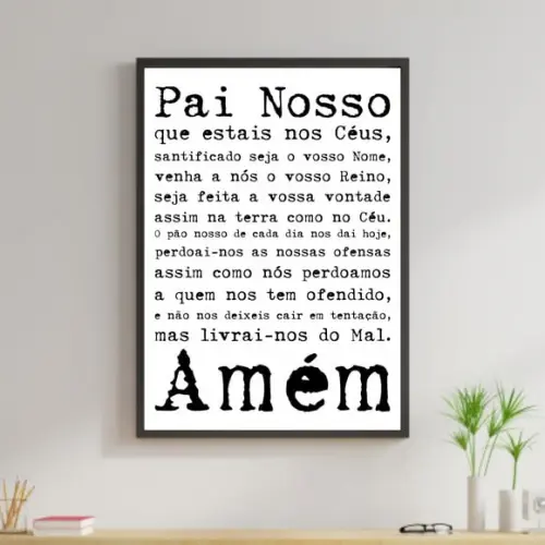 Arte Digital Quadro - Pai Nosso
