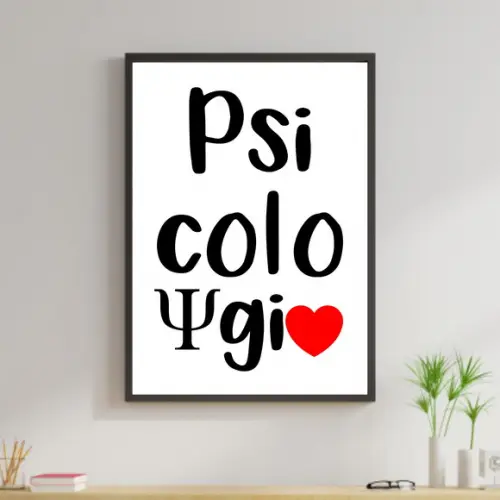 Arte Digital Quadro - Psicologia