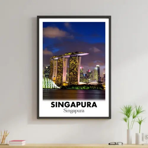 Arte Digital Quadro - Singapura