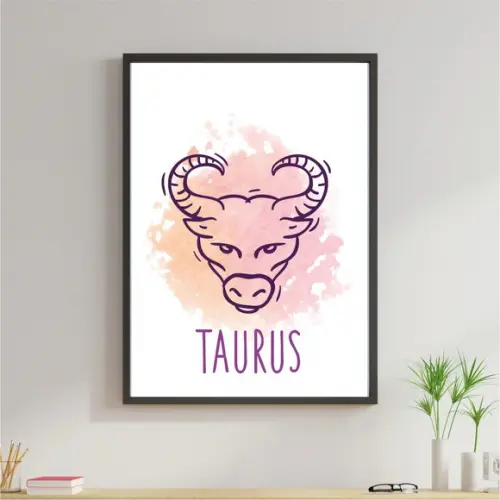 Arte Digital Quadro - Signos Touro