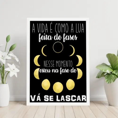 Arte Digital Quadro - Vá se Lascar