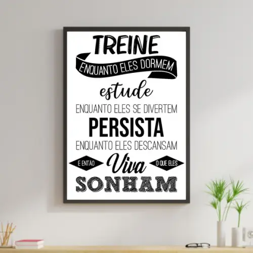 Arte Digital Quadro - Viva o que eles sonham
