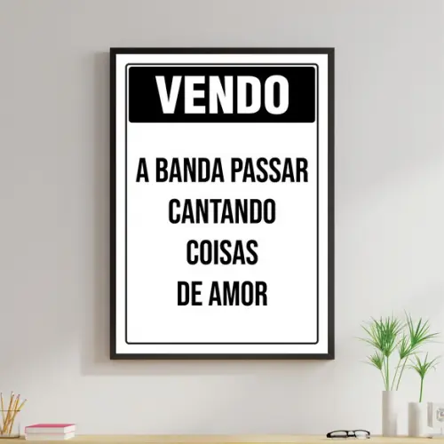 Arte Digital Quadro - Vendo a banda passar - Carnaval