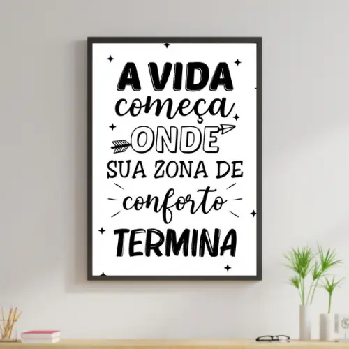 Arte Digital Quadro - Zona de Conforto Termina