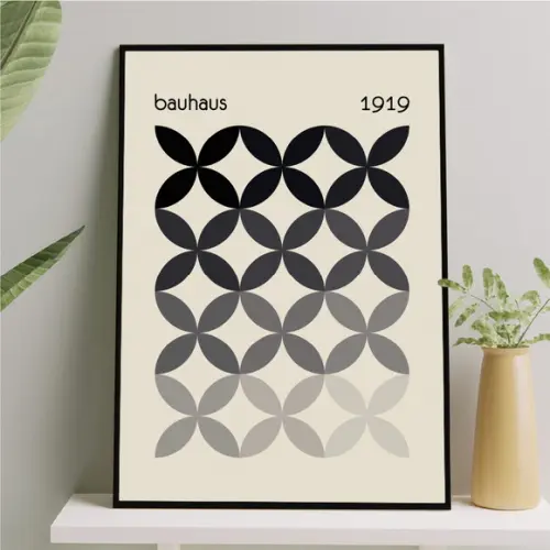 Arte Quadro Digital - Bauhaus 1919 Degradê