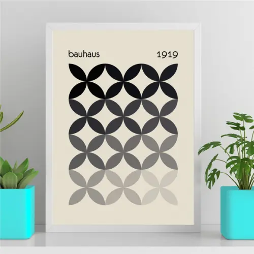 Arte Quadro Digital - Bauhaus 1919 Degradê