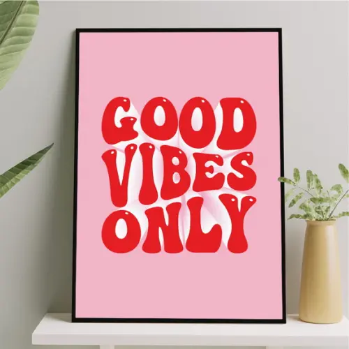 Arte Quadro Digital - Good Vibes Only