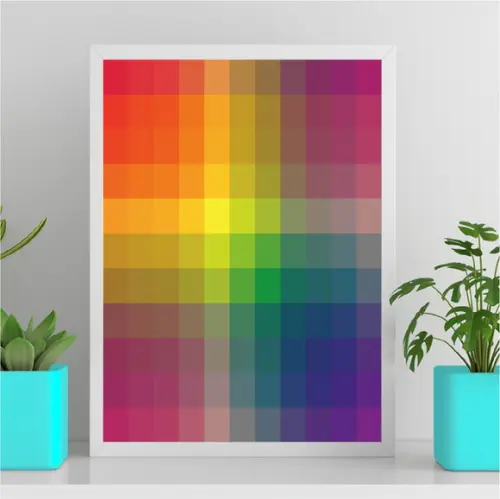 Arte Quadro Digital - Mapa de Cores