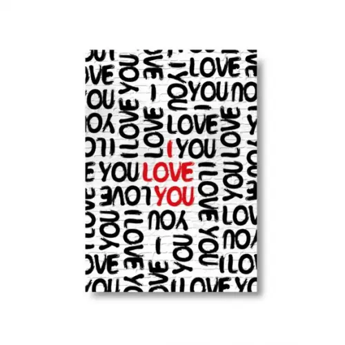 Arte Quadro Digital - Parede I Love You