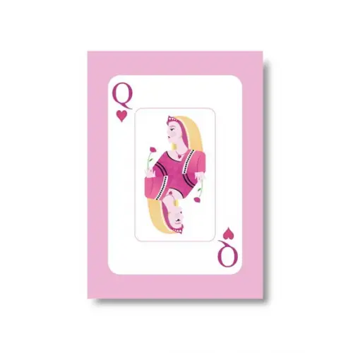 Arte Quadro Digital - Queen - Rainha - Baralho Rosa