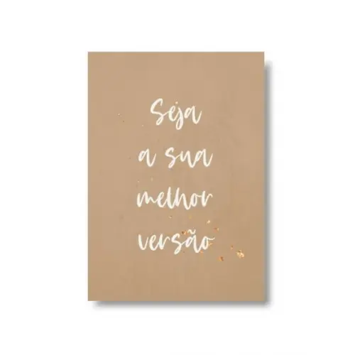 Arte Quadro Digital - Seja a Sua Melhor Versão - Marrom