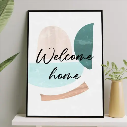 Arte Quadro Digital - Welcome Home Abstrato