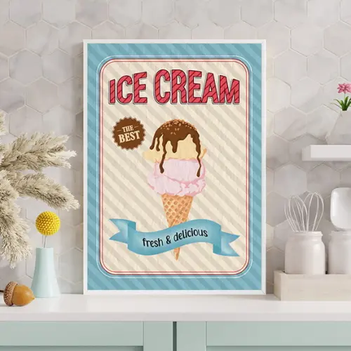 Quadro Digital - Ice Cream Retrô