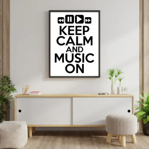 Quadro Digital - Keep Calm And Music On