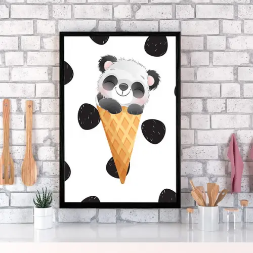 Quadro Digital - Sorvete Panda