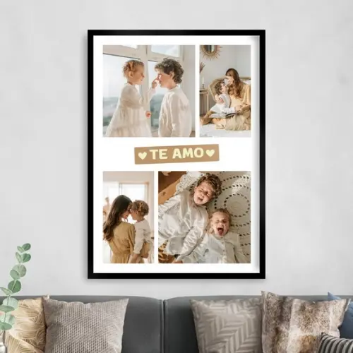 Template para Canva - Te Amo - 6 Fotos