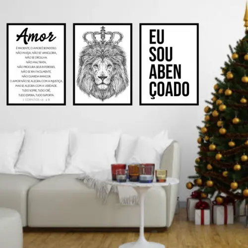 Trio Quadros Digitais - Eu sou abençoado Amor Leão