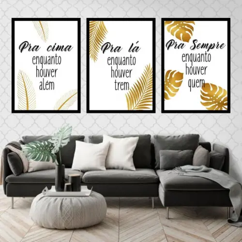 Trio Quadros Digitais - pra Sempre pra Cima pra Lá Dourado