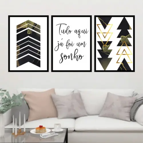 Trio Quadros Digitais - Tudo aqui já foi um sonho Geométrico