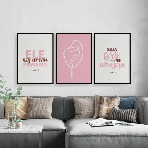Trio Quadros Digitais- Nossa Senhora Ele nos Amou Primeiro 3