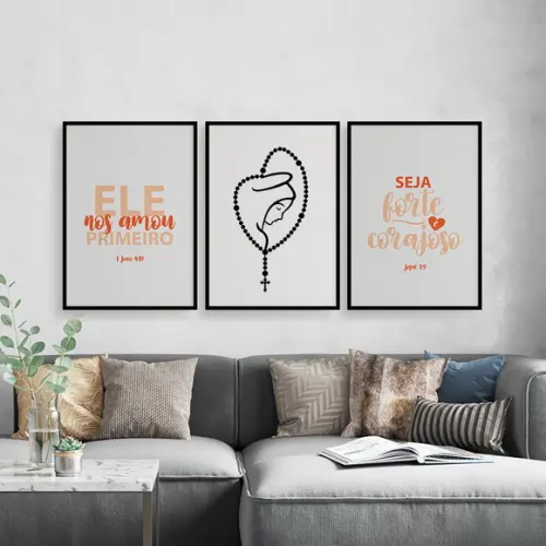 Trio Quadros Digitais- Nossa Senhora Ele nos Amou Primeiro 4