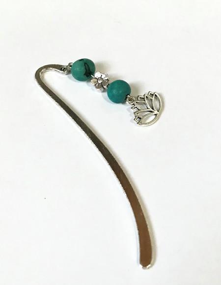 Marcador de Pagina/ Bíblia Metal com Açaí Azul e Lotus