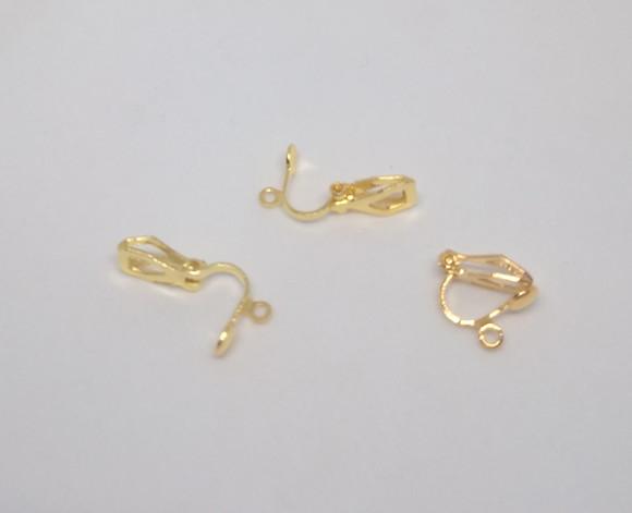 Base Brinco de Pressão 1 Saída Dourado ( 10 Pares)
