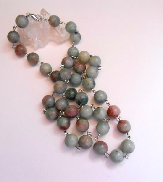 Conjunto Colar e Brincos com Zoizita Fosca