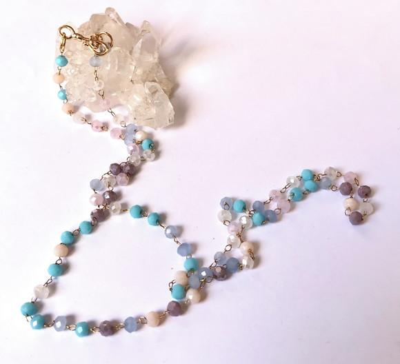 Choker Colar com Cristal Colorido 3 mm e Aço Inox