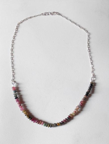 Colar Choker com Turmalinas Coloridas