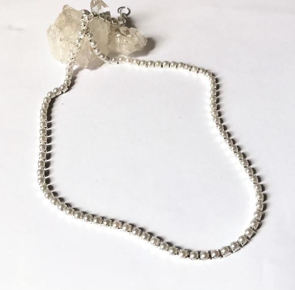 Choker Colar Corrente com Perola Abs